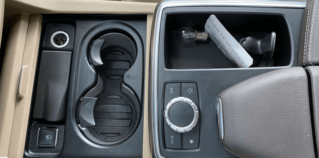Clean centre console and trim after premium interior detail