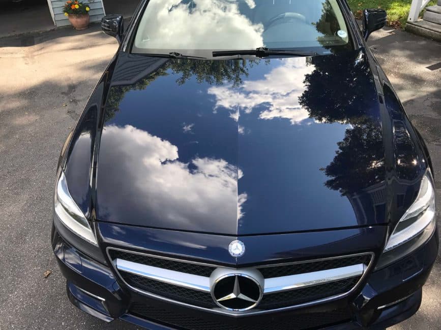 Mercedes with a freshly applied Gyeon ceramic coating by Phantom Car Detailing