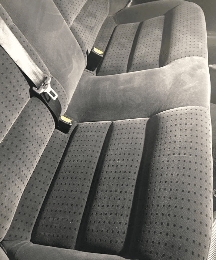 Clean fabric seats after premium interior detail